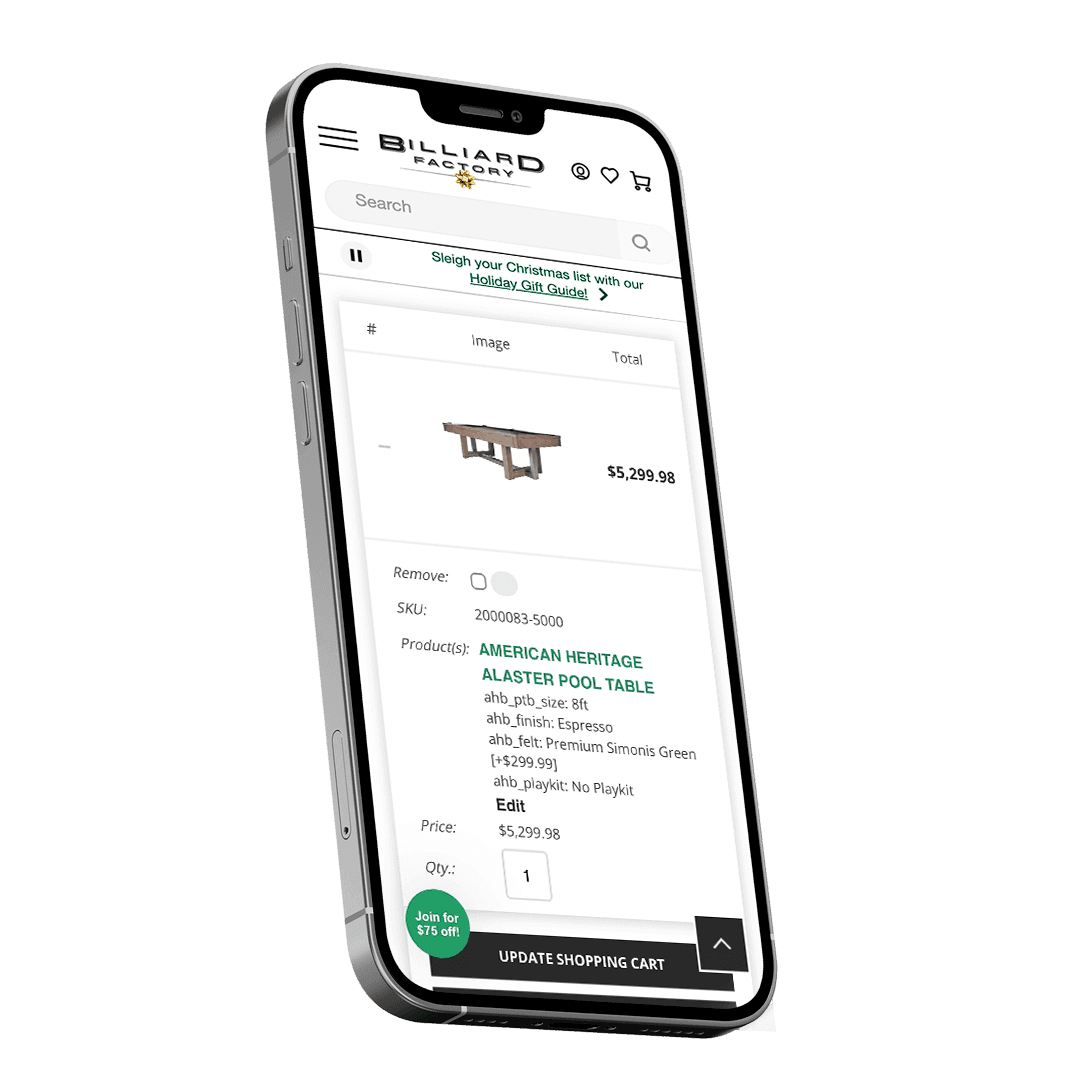 Billiard Factory — Inventory & Integration