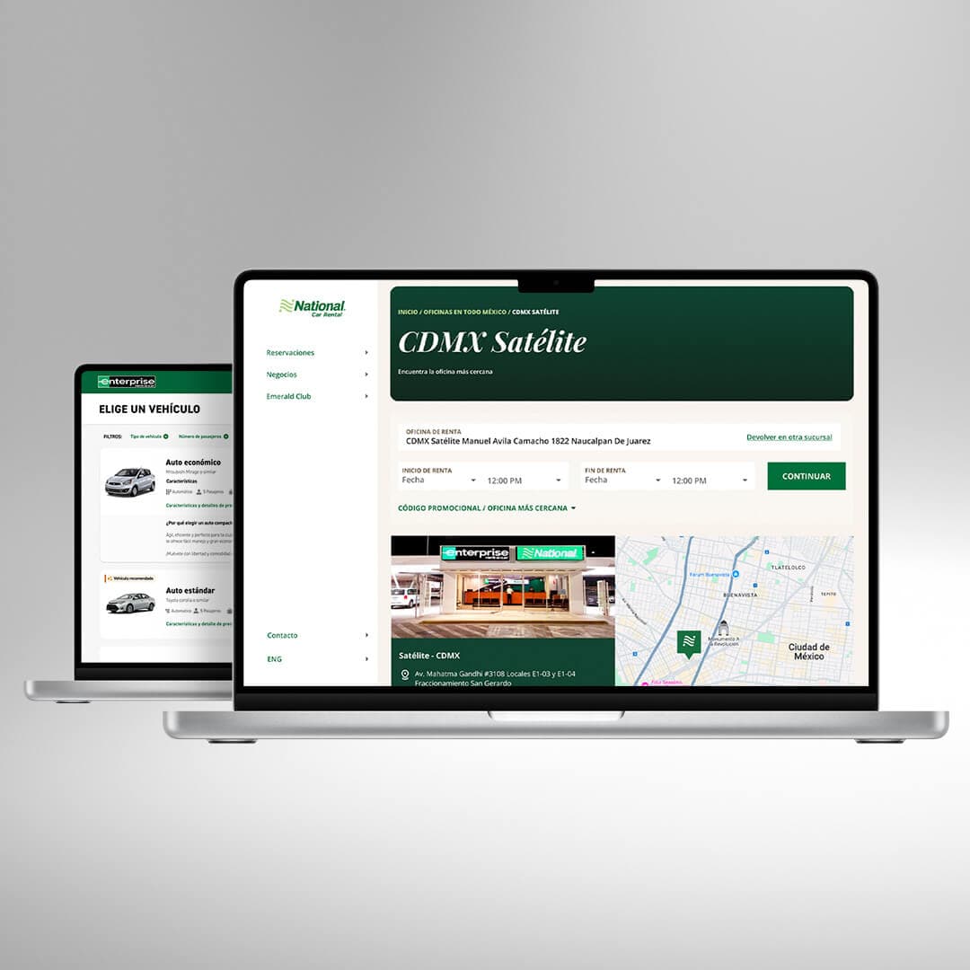 National Car Rental & Enterprise — Features & Technical Build